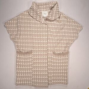 Anthropologie Proserpina Cozy Kimono Shawl Beige and Cream Womens One Size EUC!